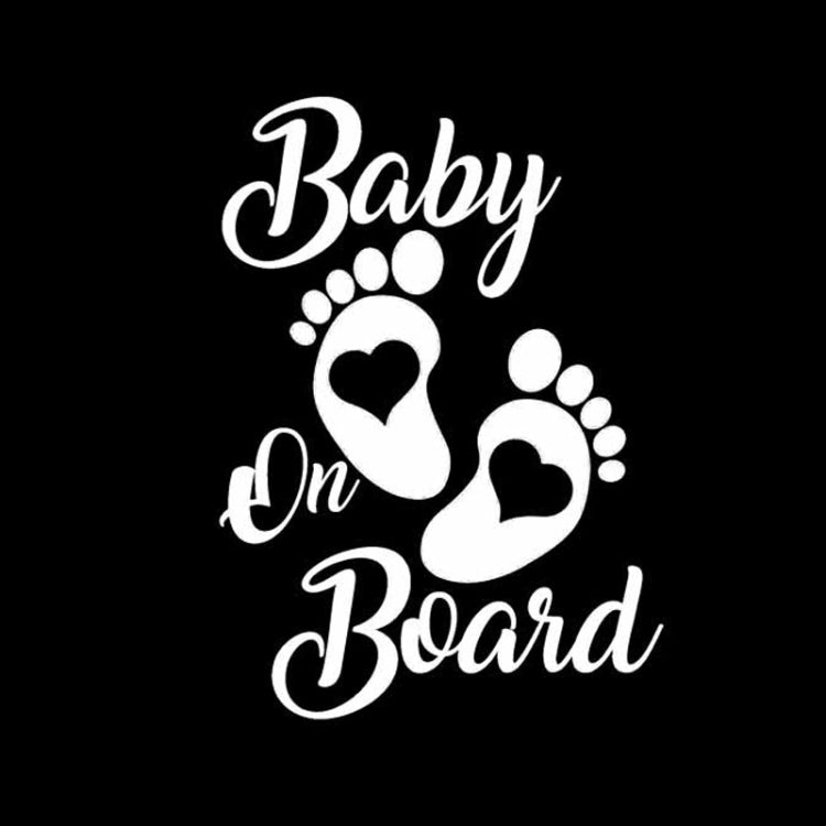 10pcs Baby On Board Warning Car Sticker Reflective Scratch Body Sticker(White) by buy2fix