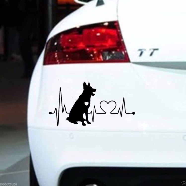 10pcs German Shepherd Cartoon Animal Car Sticker(White) by buy2fix