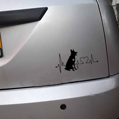 10pcs German Shepherd Cartoon Animal Car Sticker(Black) by buy2fix