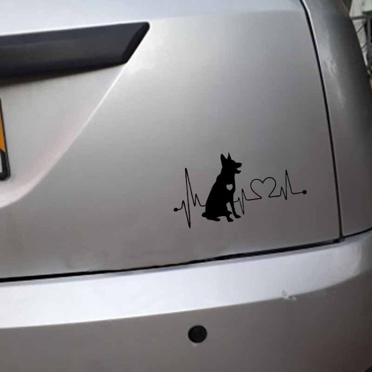 10pcs German Shepherd Cartoon Animal Car Sticker(White) by buy2fix