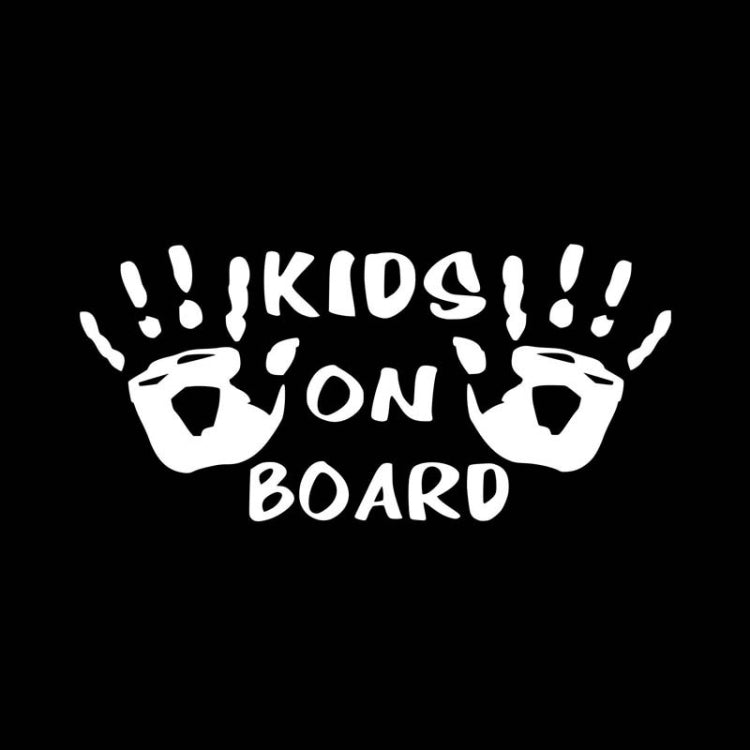 10pcs Kids On Board Warning Car Stickers Reflective Scratch Body Stickers(White) by buy2fix