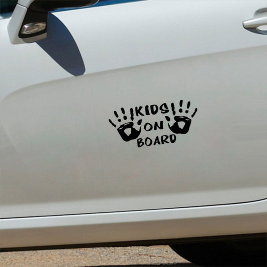 10pcs Kids On Board Warning Car Stickers Reflective Scratch Body Stickers(Laser) by buy2fix