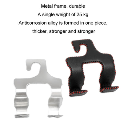 Car Double Hook Stainless Steel Rear Headrest Mobile Phone Holder(Red) by buy2fix