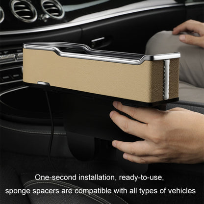 Car Seat Gap Storage Box Multifunctional Mobile Phone USB Charger, Color: Standard Black by buy2fix