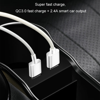 Car Seat Gap Storage Box Multifunctional Mobile Phone USB Charger, Color: QC3.0 Brown by buy2fix