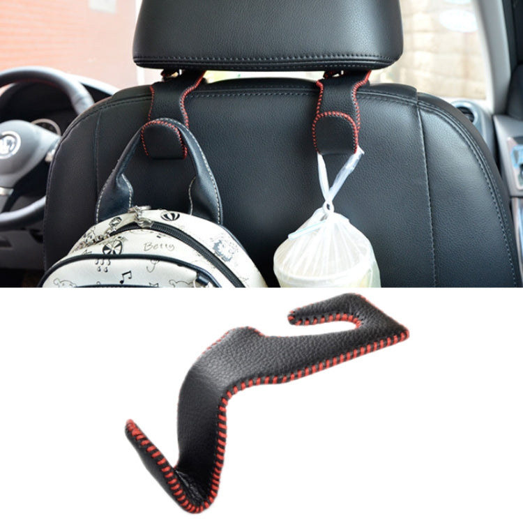 Car Hidden Multi-function Seat Back Seat Small Hook(Black Red) by buy2fix