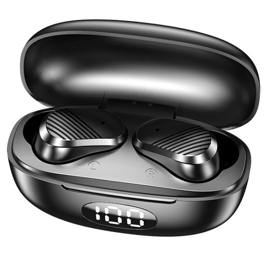 Digital Display Earphones In-Ear High Power Gaming Wireless Sports TWS Earphones(Black) - Bluetooth Earphone by buy2fix | Online Shopping UK | buy2fix