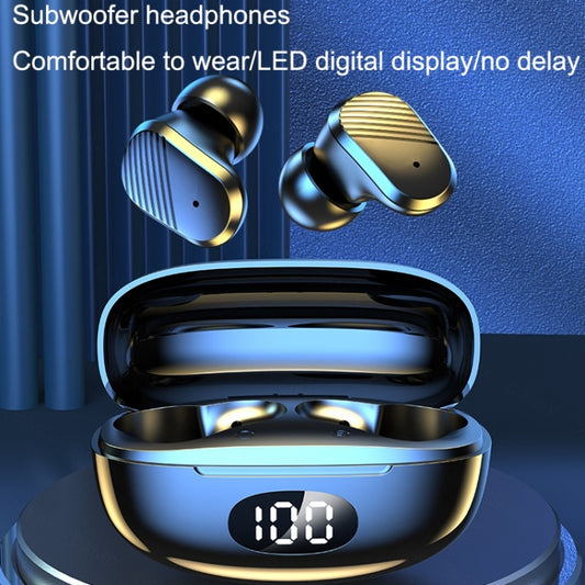 Digital Display Earphones In-Ear High Power Gaming Wireless Sports TWS Earphones(Black) - Bluetooth Earphone by buy2fix | Online Shopping UK | buy2fix