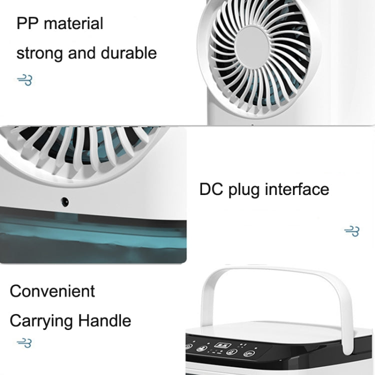 Desktop Mini Cold Air Fan Home Humidifier Dual Spray Air Conditioning Fan With CN Plug by buy2fix