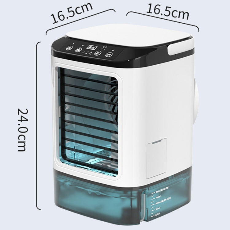 Desktop Mini Cold Air Fan Home Humidifier Dual Spray Air Conditioning Fan With CN Plug by buy2fix