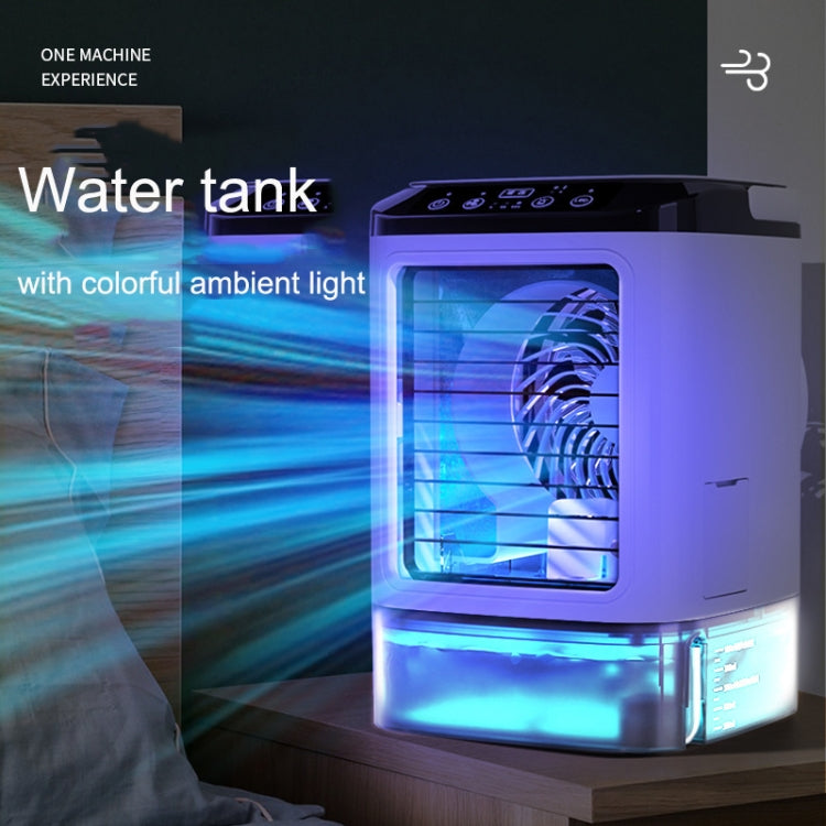 Desktop Mini Cold Air Fan Home Humidifier Dual Spray Air Conditioning Fan With CN Plug by buy2fix