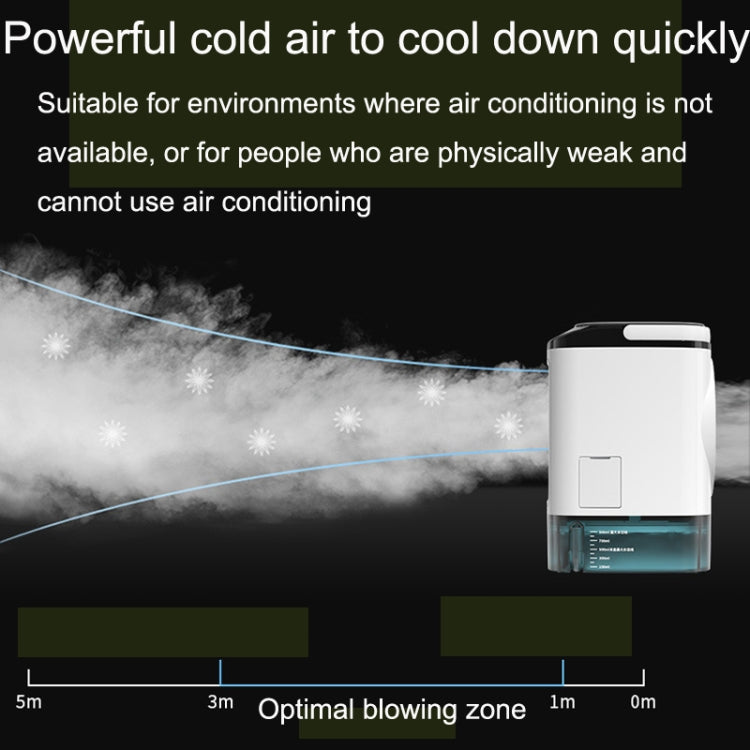 Desktop Mini Cold Air Fan Home Humidifier Dual Spray Air Conditioning Fan With CN Plug by buy2fix