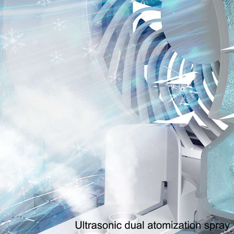 Desktop Mini Cold Air Fan Home Humidifier Dual Spray Air Conditioning Fan With CN Plug by buy2fix