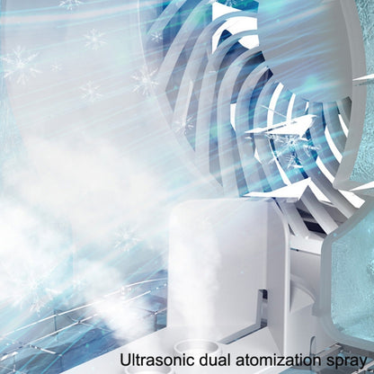 Desktop Mini Cold Air Fan Home Humidifier Dual Spray Air Conditioning Fan With CN Plug by buy2fix