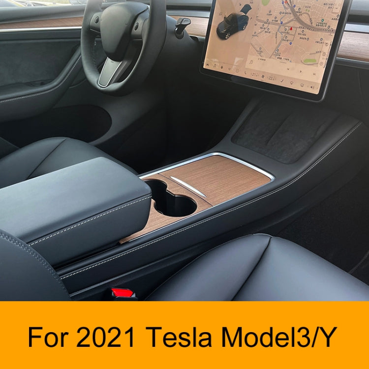 For Tesla Model3/Y Central Control Panel Modification Anti-Scratch Protective Sticker(Carbon Fiber Matte) by buy2fix