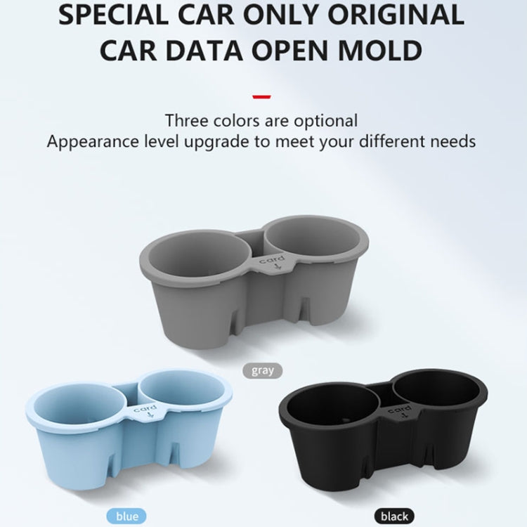 For Tesla Model3/Y Central Control Storage Silicone Cup Stopper(Black) by buy2fix