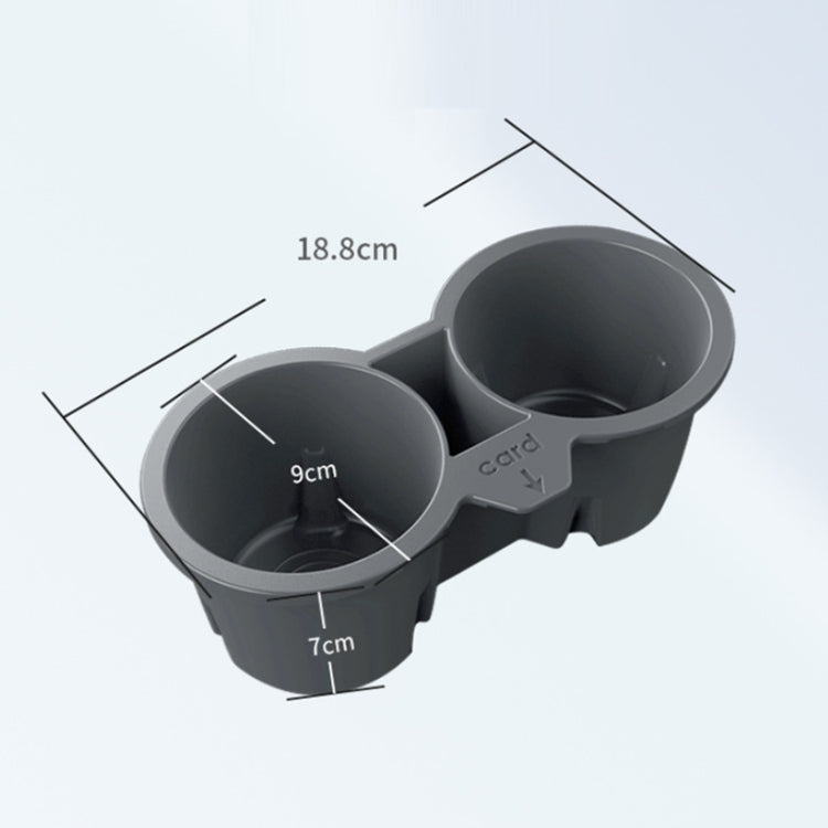 For Tesla Model3/Y Central Control Storage Silicone Cup Stopper(Black) by buy2fix