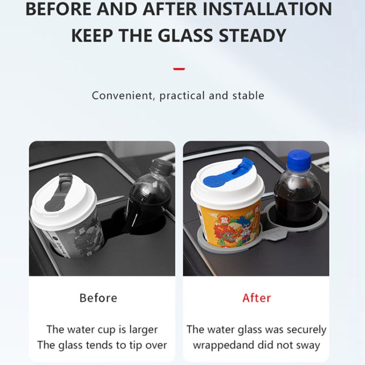 For Tesla Model3/Y Central Control Storage Silicone Cup Stopper(Blue) by buy2fix