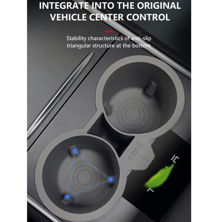 For Tesla Model3/Y Central Control Storage Silicone Cup Stopper(Blue) by buy2fix
