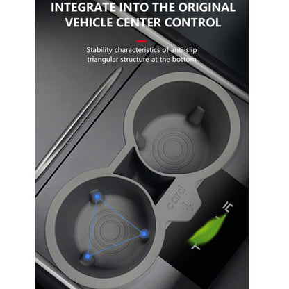 For Tesla Model3/Y Central Control Storage Silicone Cup Stopper(Blue) by buy2fix