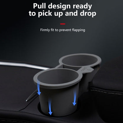 For Tesla Model3/Y Central Control Storage Silicone Cup Stopper(Grey) by buy2fix