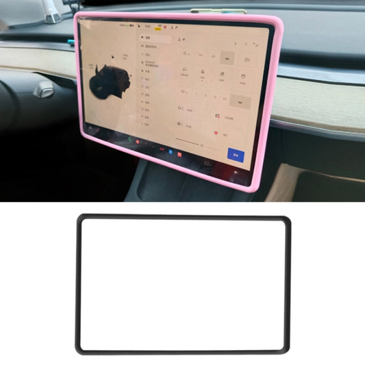 For Tesla Model3/Y Screen Bumper Protective Cover Silicone Frame(Black) by buy2fix