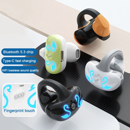 GD68 Bluetooth 5.3 Headphones clip-on Ear Non-in-ear Wireless Air Conduction Sports Headphones Boxed Package(Brown) - Sport Earphone by buy2fix | Online Shopping UK | buy2fix