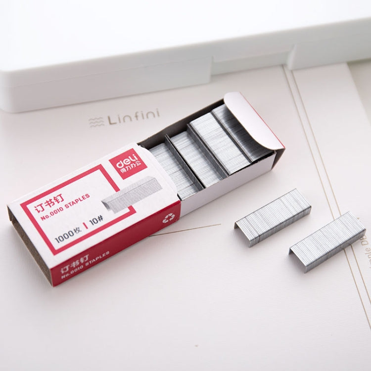 Deli 0010 10 1000pcs/box Portable Booking Machine Staples - Binding Supplies by Deli | Online Shopping UK | buy2fix