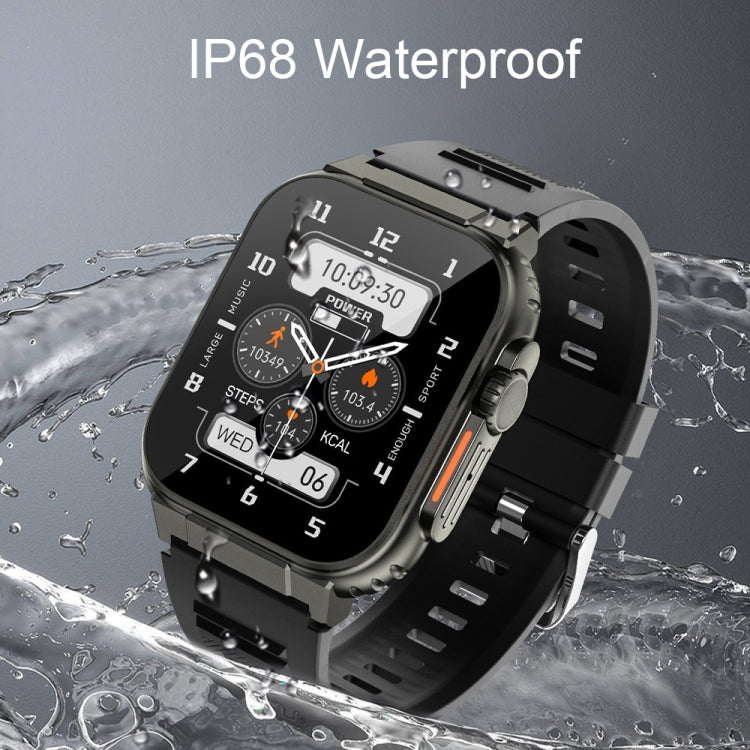 A70 1.96 Inch Health Monitoring Multifunctional IP68 Waterproof Bluetooth Call Smart Watch(Black) by buy2fix