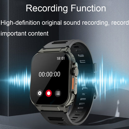 A70 1.96 Inch Health Monitoring Multifunctional IP68 Waterproof Bluetooth Call Smart Watch(Orange) by buy2fix