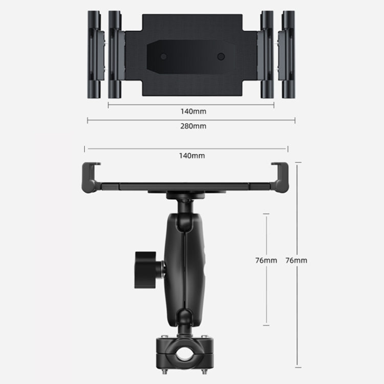 Car Rear Seat Folding Stretchable Headrest Tablet Bracket, Color: Metal Clamp Arm by buy2fix