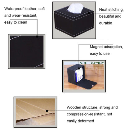 Sheepskin Hotel Restaurant Leather Square Paper Box Car Tissue Box by buy2fix