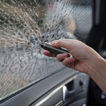 Multifunctional Break Window Mini Safety Hammer Parking Number Plate(Grey) by buy2fix