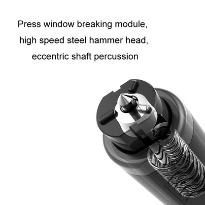 Multifunctional Break Window Mini Safety Hammer Parking Number Plate(Grey) by buy2fix