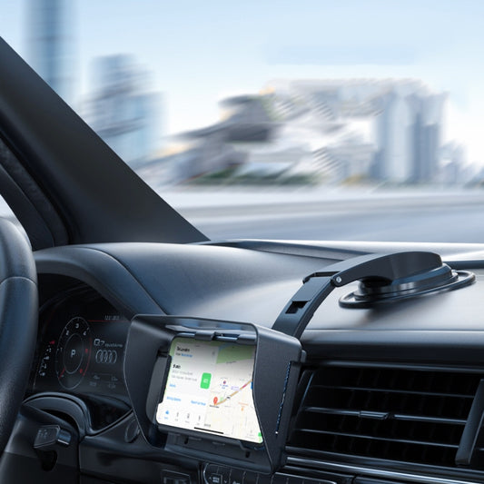 Car Suction Cup Dashboard Mobile Phone Holder with Sun Visor Folding Rotating Car Mount, Style: Joint Model by buy2fix