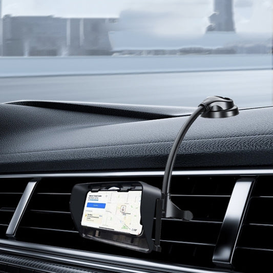 Car Suction Cup Dashboard Mobile Phone Holder with Sun Visor Folding Rotating Car Mount, Style: Hose Model by buy2fix