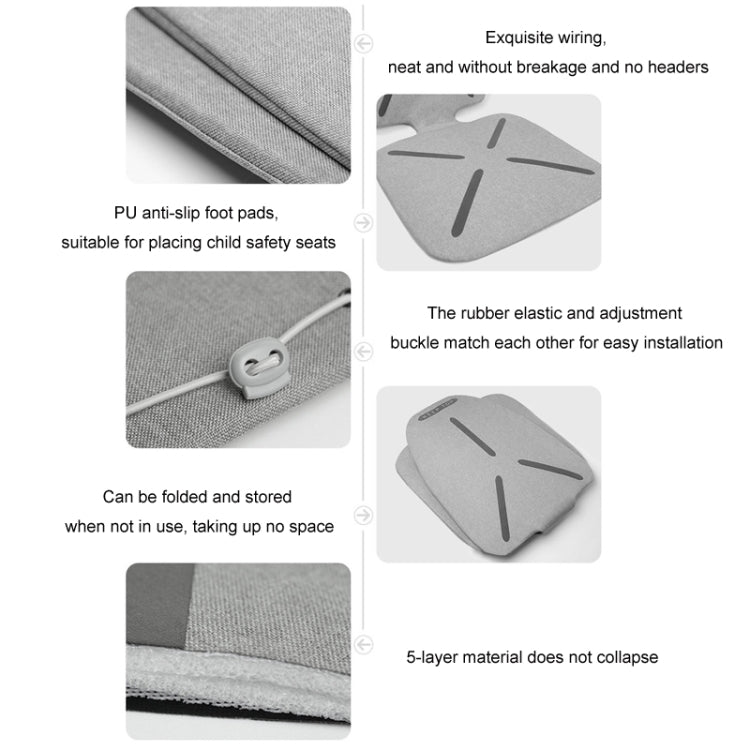 KEEP TOP Car Child Safety Seat Anti-Slip Thickened Anti-Wear Protective Pad(Gray) by KEEP TOP