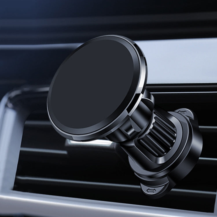 Aluminum Alloy Rotatable Magnetic Car Air Outlet Mobile Phone Holder(Black) by buy2fix