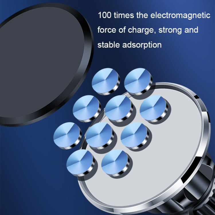 Aluminum Alloy Rotatable Magnetic Car Air Outlet Mobile Phone Holder(Silver) by buy2fix