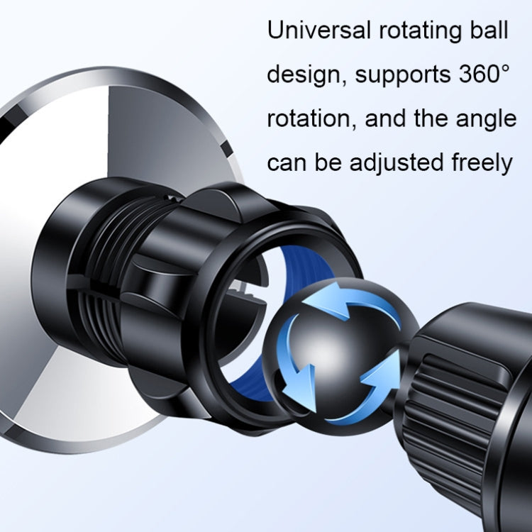 Aluminum Alloy Rotatable Magnetic Car Air Outlet Mobile Phone Holder(Black) by buy2fix