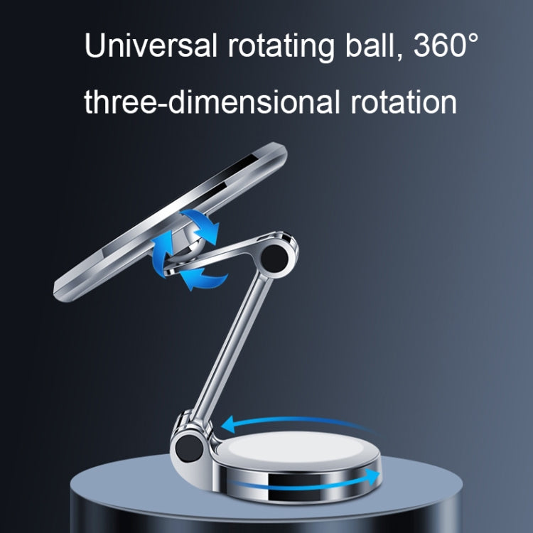 Dashboard Magnetic Navigation Foldable Universal Car Phone Holder(Silver) by buy2fix