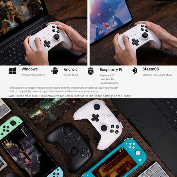 8BitDo For Switch / PC USB Wired Gamepad(Black) - Gamepads by 8BitDo | Online Shopping UK | buy2fix