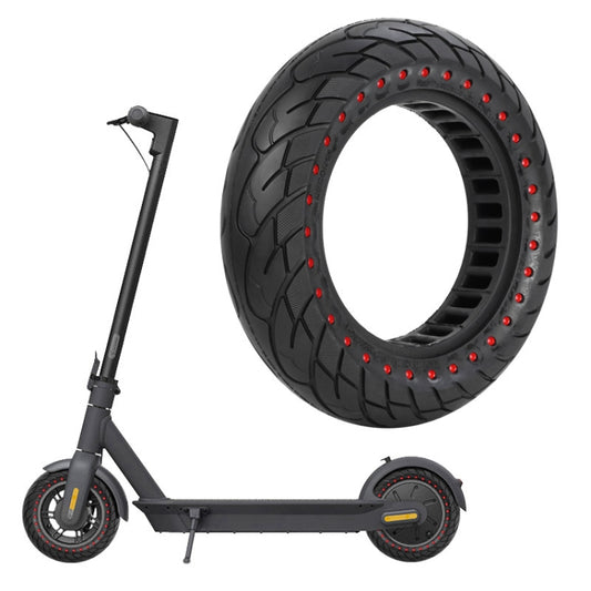 For Ninebot MAX G30 Electric Scooter 10x2.5 Inflatable Honeycomb Solid Run-flat Tire(44mm Slot Red) - Accessories & Parts by buy2fix | Online Shopping UK | buy2fix