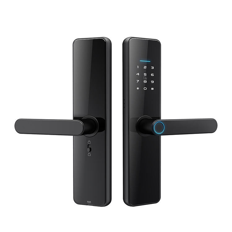 C91 Tuya Smart WiFi Password Fingerprint Electronic Door Lock(Black) by buy2fix