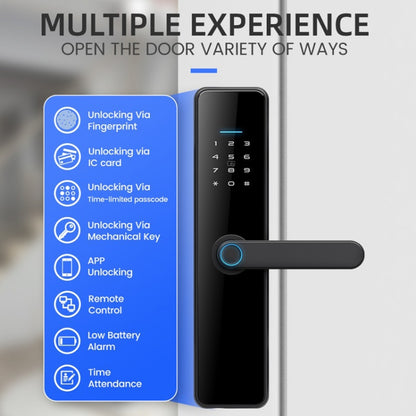 C91 Tuya Smart WiFi Password Fingerprint Electronic Door Lock(Silver) by buy2fix
