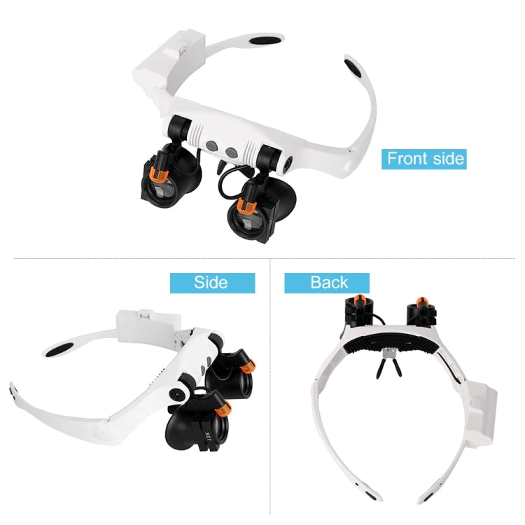 Headband Magnifying Glasses with Cold and Warm Light Source Interchangeable Combine 21 Different Multiples by buy2fix