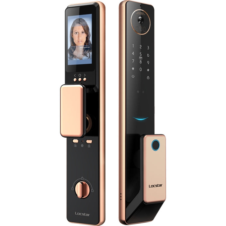S61 Fully Automatic 3D Face Recognition Tuya Wifi Smart Fingerprint Lock Anti-theft Password Lock(Rose Gold) by buy2fix
