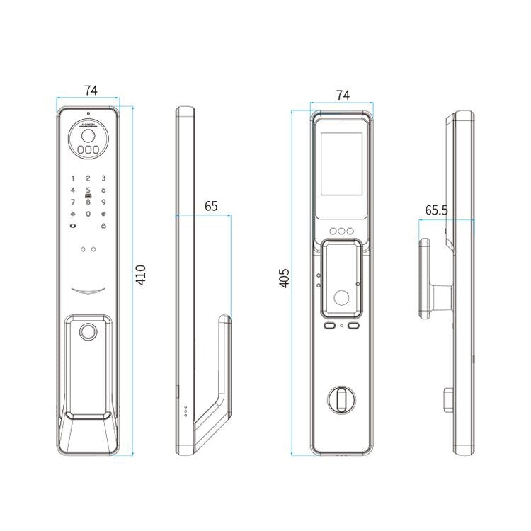 S61 Fully Automatic 3D Face Recognition Tuya Wifi Smart Fingerprint Lock Anti-theft Password Lock(Rose Gold) by buy2fix