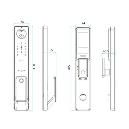 S61 Fully Automatic 3D Face Recognition Tuya Wifi Smart Fingerprint Lock Anti-theft Password Lock(Rose Gold) by buy2fix