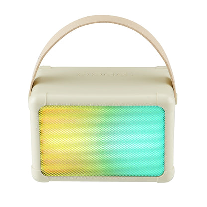 Portable RGB Lighting Effect Bluetooth Speaker Home Mini Karaoke Audio, Style: Speaker(Beige) by buy2fix